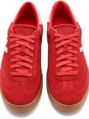 Fitflop THE DASH T-Toe Suede Sneakers size 9 Red